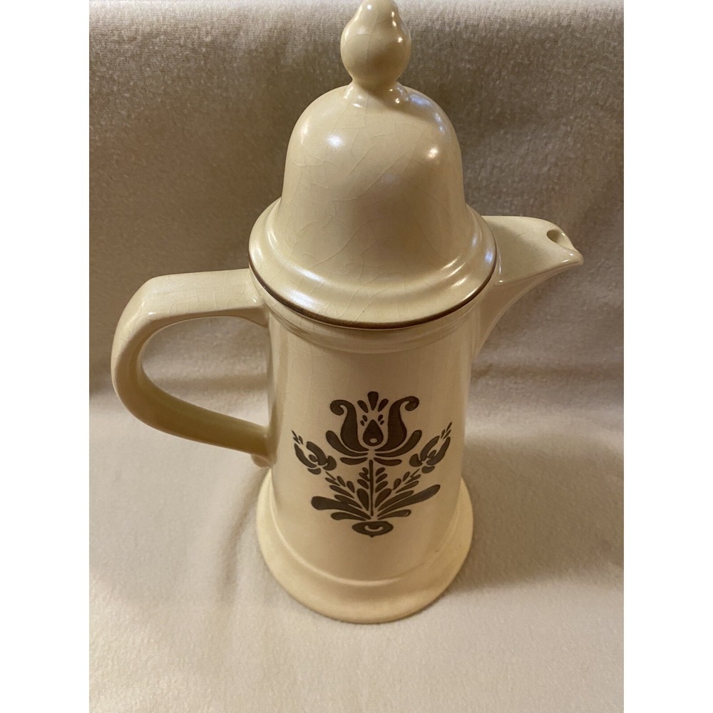 Vintage 1970s Pfaltzgraff Village Large Tall Coffee Tea Pot 13.5" Tall 6-490